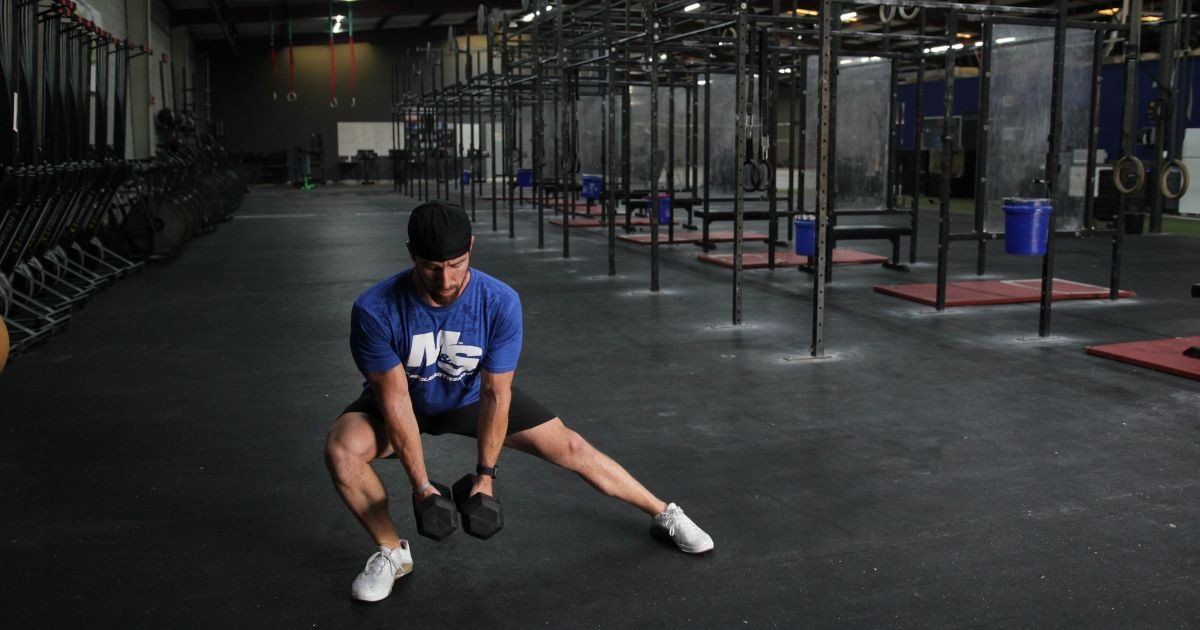 Dumbbell lateral lunge for quad development.